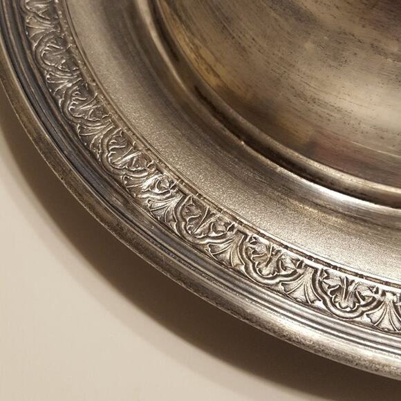 Vintage Ornate Poole Silver Company Bowl Plate 9 ½” diameter - Picture 7 of 8